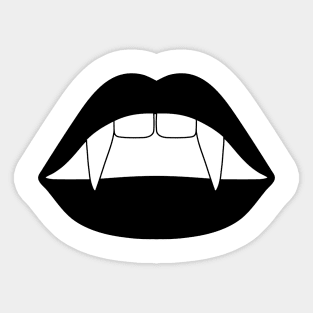 Lips Fangs Sticker